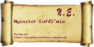 Nyisztor Eufémia névjegykártya